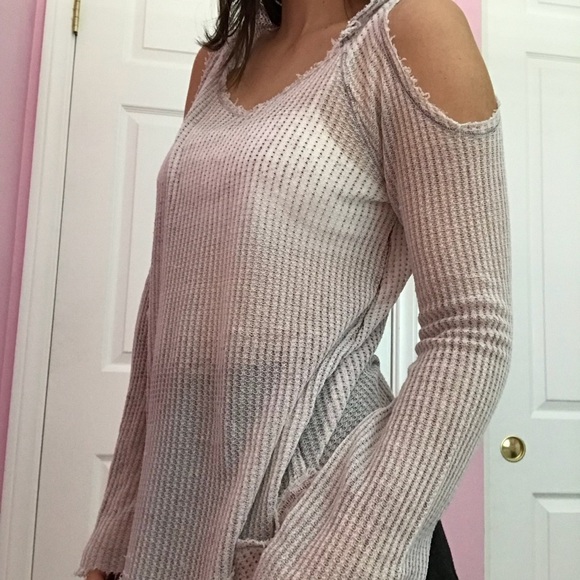 Lavender thermal w/ shoulder cutouts - Picture 1 of 3